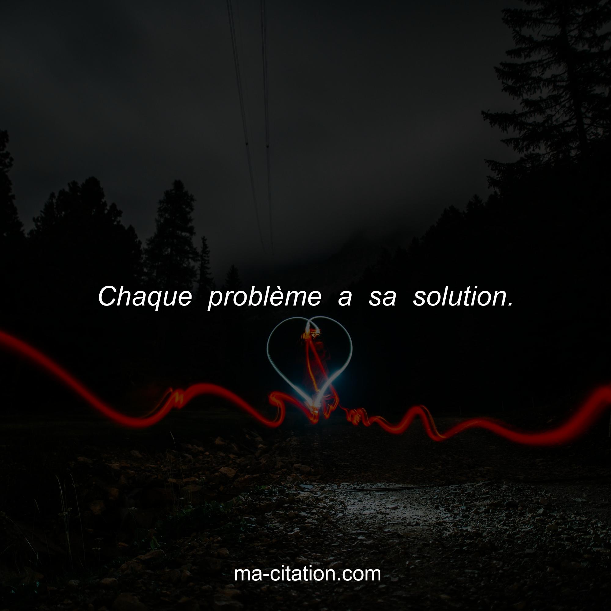 Ma-Citation.com : Chaque problème a sa solution.