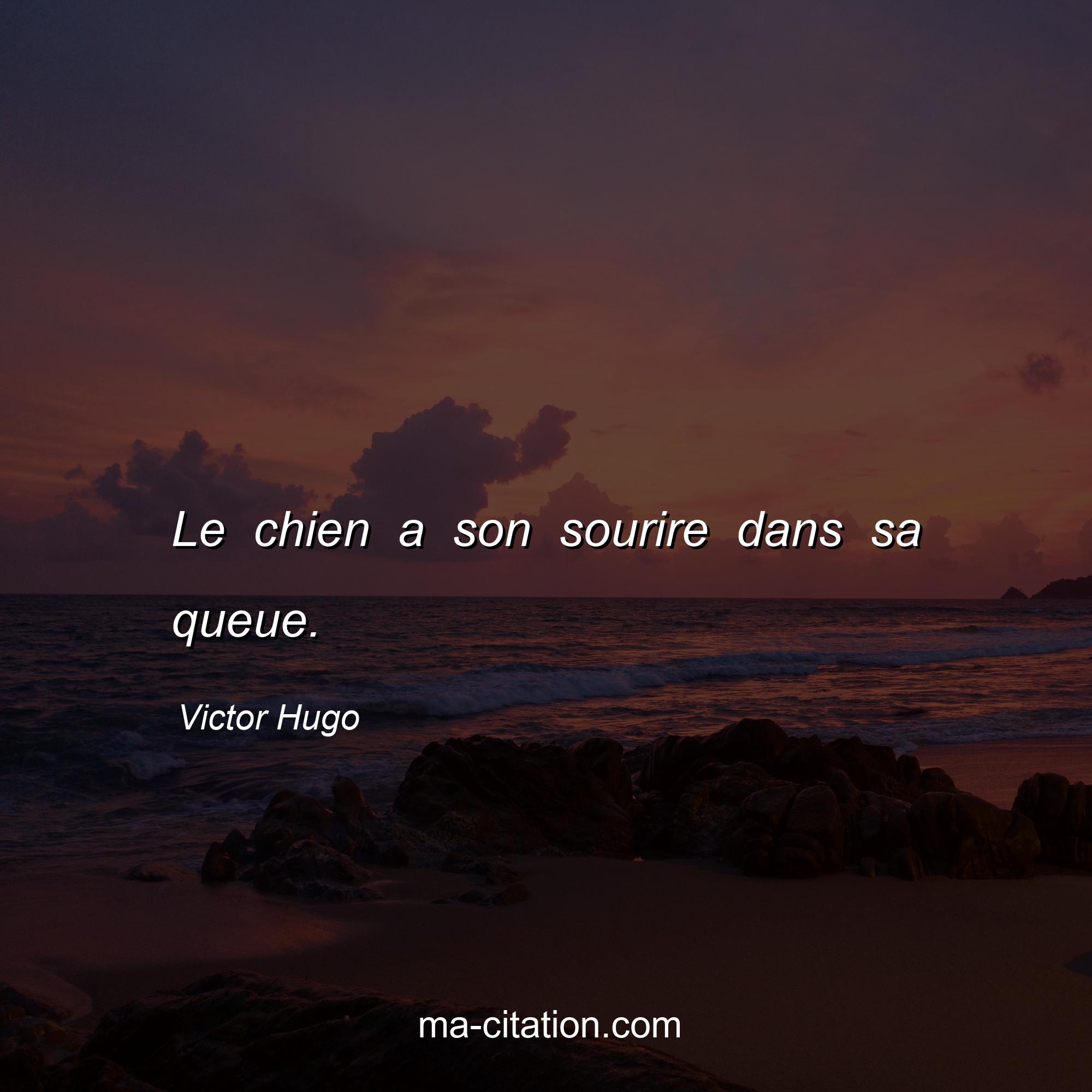 Victor Hugo : Le chien a son sourire dans sa queue.