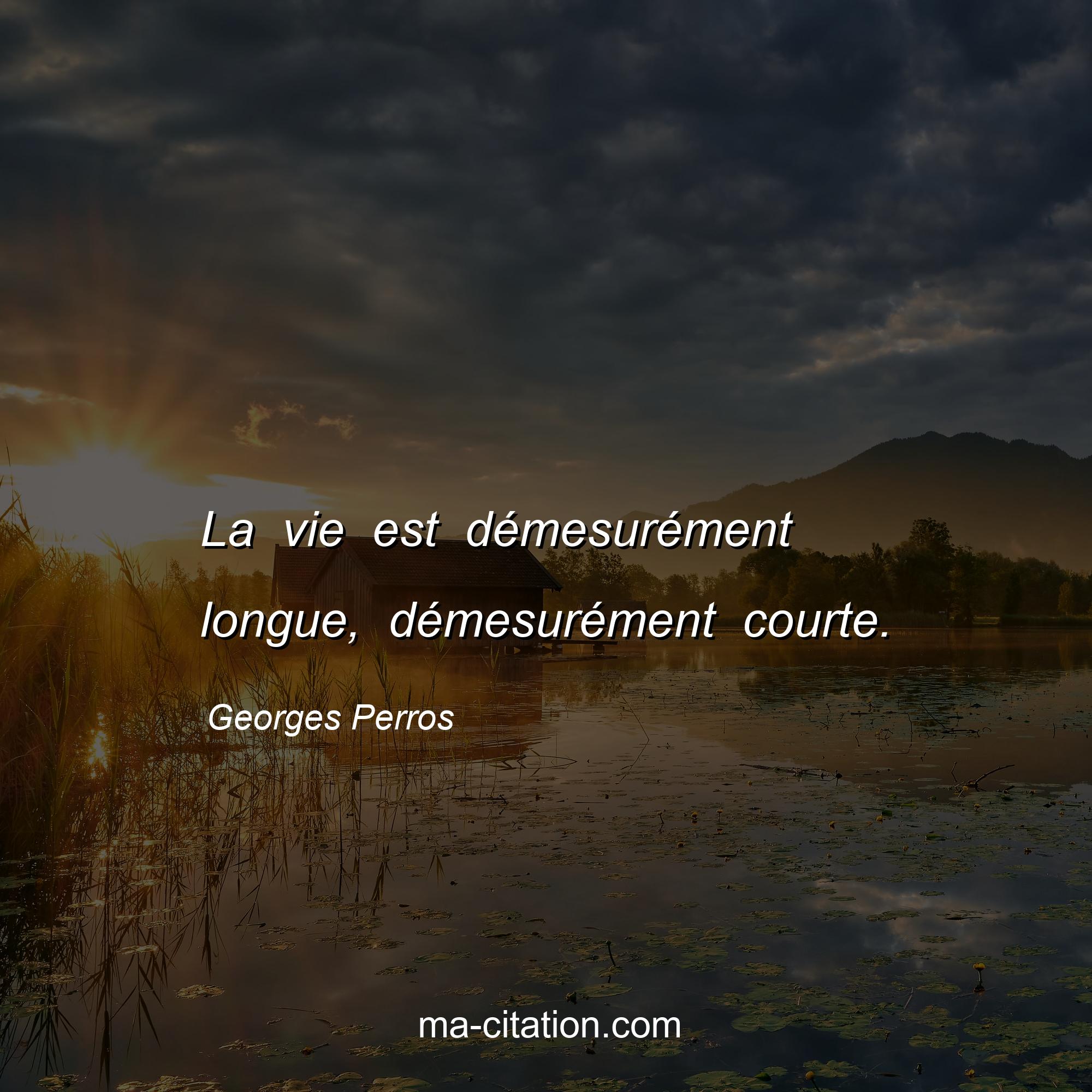 Georges Perros : La vie est démesurément longue, démesurément courte.