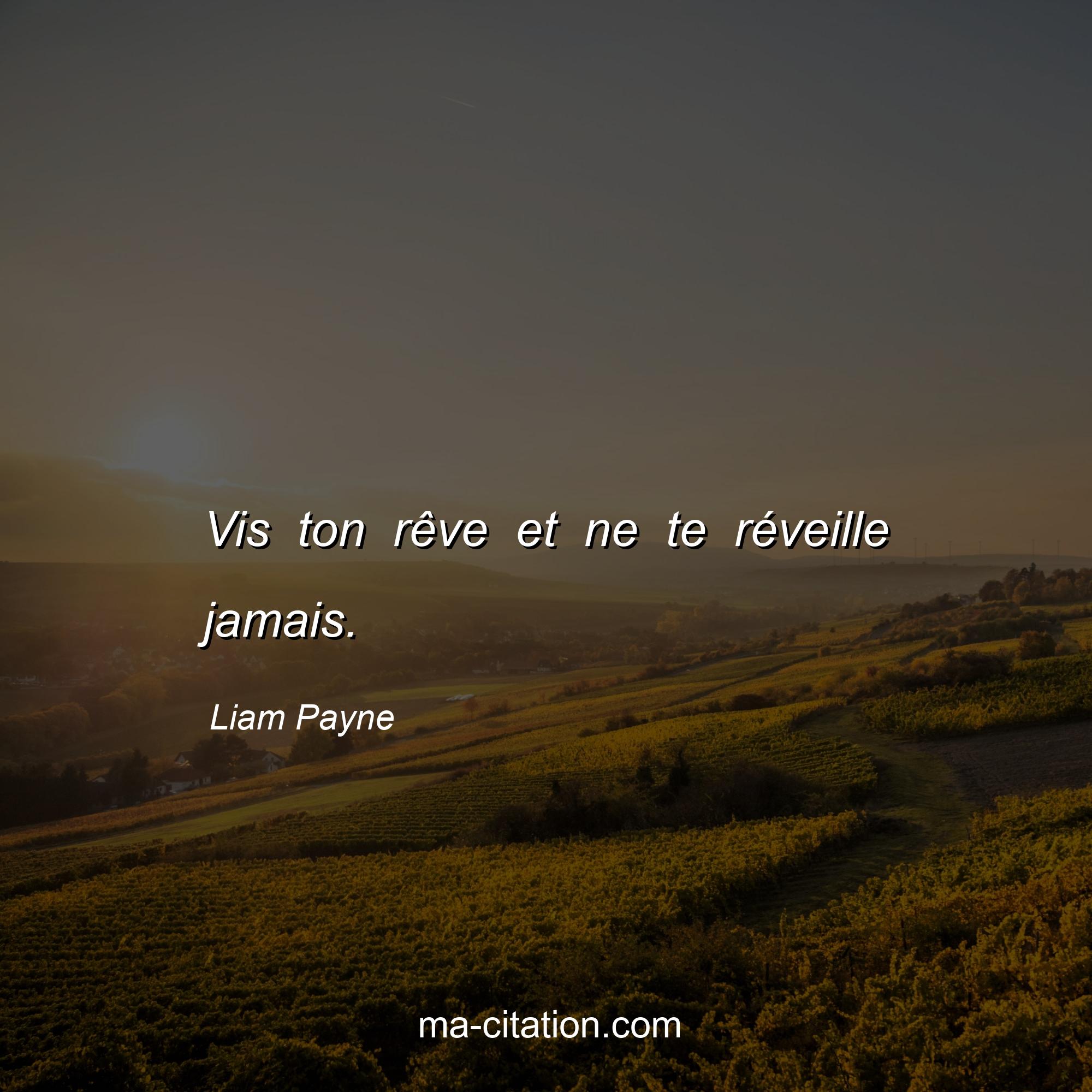Liam Payne : Vis ton rêve et ne te réveille jamais.