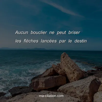 Aucun bouclier ne peut briser les flÃ¨ches lancÃ©es par le destin 